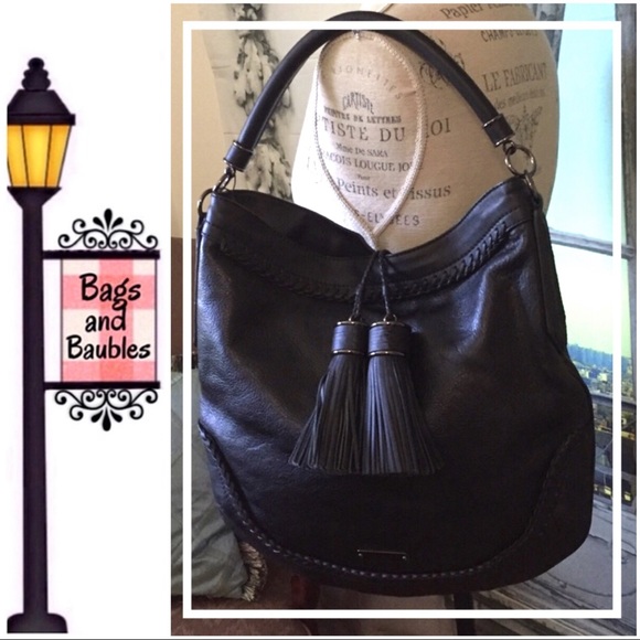 BURBERRY Leather Tassel Hobo Bag | NWT - Picture 1 of 9